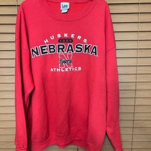 University Of Nebraska Huskers Est 1869  Lee Men XL Sweatshirt Red